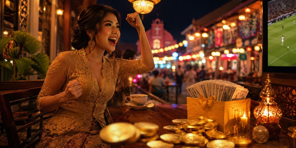 Suasana pertaruhan kasino bertema kebaya di Melaka dengan nuansa perayaan